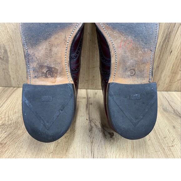 Allen Edmonds McAllister Burgundy Leather Wingtip Oxford Shoes  Mens Size 12 B - Picture 13 of 16